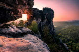 Sächsische Schweiz, Sandstein, Basteigebiet, Sonnenaufgang, Nationalpark Sächsische Schweiz, Sandstein, Basteigebiet, Sonnenaufgang, Nationalpark