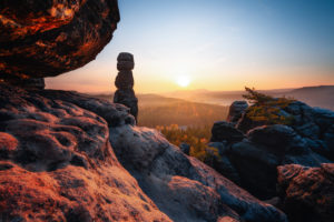 Sonnenaufgang, Sächsische Schweiz, Barbarine, Sachsen, Deutschland, Nationalpark Sonnenaufgang, Sächsische Schweiz, Barbarine, Sachsen, Deutschland, Nationalpark