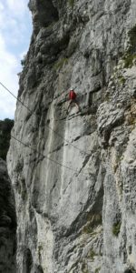 Klamml via ferrata in the Wilder Kaiser in Tyrol Klamml via ferrata in the Wilder Kaiser in Tyrol