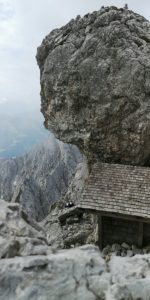 Bivouac box below the Elmauer Halt in the Wilder Kaiser in Tyrol Bivouac box below the Elmauer Halt in the Wilder Kaiser in Tyrol