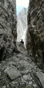 Descent from the Elmauer Halt in the Wilder Kaiser in Tyrol Descent from the Elmauer Halt in the Wilder Kaiser in Tyrol