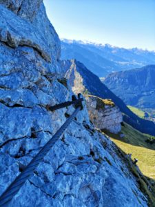 Five peaks via ferrata in the Rofan Mountains on Achensee in Tyrol Five peaks via ferrata in the Rofan Mountains on Achensee in Tyrol