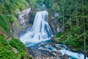 Gollinger Waterfall, Lower Fall, Golling, Tennengau, Hallein District, Salzburg, Austria, Europe Gollinger Waterfall, Lower Fall, Golling, Tennengau, Hallein District, Salzburg, Austria, Europe