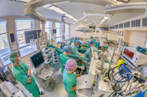 Surgeons-Heart valve replacement surgery, operating room,