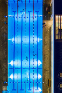 Baronstigur swimming pool, Winter Lights Festival, Reykjavik, Iceland Baronstigur swimming pool, Winter Lights Festival, Reykjavik, Iceland