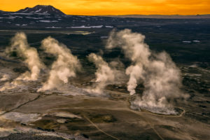 Geothermal hot springs, mud pots and fumaroles, Namaskard close to Lake Myvatn, Northern, Iceland Geothermal hot springs, mud pots and fumaroles, Namaskard close to Lake Myvatn, Northern, Iceland