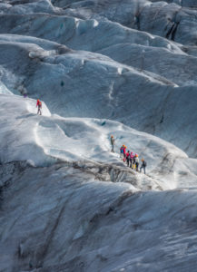 Svinafellsjokull is an outlet glacier of the Vatnajokull Ice Cap located in Eastern, Iceland