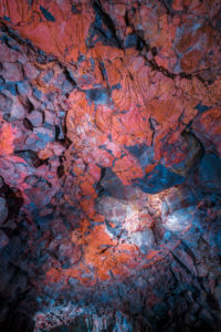 Raufarholshellir Lava Tunnel, Iceland. One of the longest lava tubes short distance from Reykjavik, Iceland 