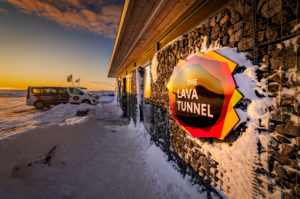 Raufarholshellir Lava Tunnel, Iceland. One of the longest lava tubes short distance from Reykjavik, Iceland 