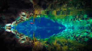 Underwater, Flosagja fissure, Thingvellir National Park, Iceland