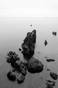 The Atlantic coast, rock, view to the sea, rock formation, Iceland The Atlantic coast, rock, view to the sea, rock formation, Iceland