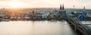 view over Cologne in the evening, North Rhine-Westphalia, Germany view over Cologne in the evening, North Rhine-Westphalia, Germany