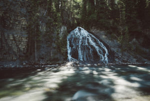 Waterfall in Maligne Canyon, Jasper National Park, Canada