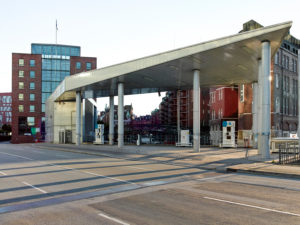 Hydrogen filling station in Hamburg, Germany, Europe Hydrogen filling station in Hamburg, Germany, Europe