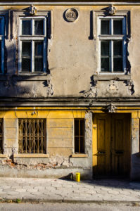 House facade in Burgas, Bulgaria. House facade in Burgas, Bulgaria.