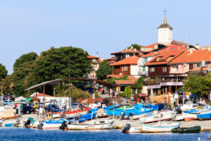 Fishing boats in the port of Nessebar, Bulgaria. Fishing boats in the port of Nessebar, Bulgaria.