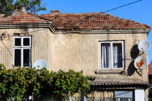 Old house with brick roof, Obzor, Bulgaria Old house with brick roof, Obzor, Bulgaria
