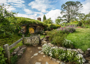 Neuseeland, Hobbiton Movie Set, Landschaft, Erdhaus, Neuseeland, Hobbiton Movie Set, Landschaft, Erdhaus,