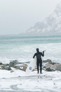 Winter surfers Winter surfers
