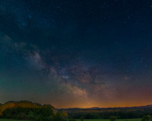 The Milky Way in front of an Alpine panorama The Milky Way in front of an Alpine panorama