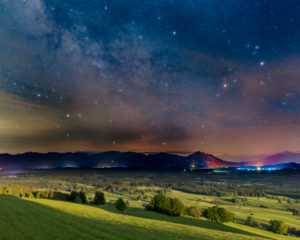 The Milky Way in front of an Alpine panorama The Milky Way in front of an Alpine panorama