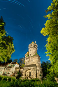 Star trails in the night sky Star trails in the night sky