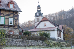 Germany, Saxony-Anhalt, Neuwerk, school at the hut place, half-timbered houses, Rübeland, resin.