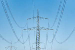 Germany, Saxony-Anhalt, Angern, view of an electricity pylon of "50 Hertz", part of the Sued-Ost-Link, a power route from Saxony-Anhalt to Bavaria. Germany, Saxony-Anhalt, Angern, view of an electricity pylon of "50 Hertz", part of the Sued-Ost-Link, a power route from Saxony-Anhalt to Bavaria.