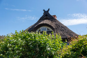 Blue barn in Vitte, Hiddensee Island Blue barn in Vitte, Hiddensee Island