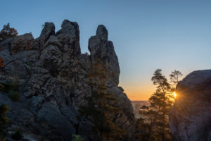 Deutschland, Sachsen-Anhalt, Timmenrode, Hamburger Wappen, Teufelsmauer, Sonnenaufgang, Harz, UNESCO Global Geopark Deutschland, Sachsen-Anhalt, Timmenrode, Hamburger Wappen, Teufelsmauer, Sonnenaufgang, Harz, UNESCO Global Geopark