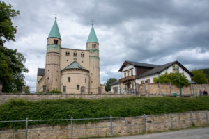Germany, Saxony-Anhalt, Gernrode, Collegiate Church of St. Cyriakus. In the church there is a crypt dating from the 11th century. It is one of the oldest replicas of the Jerusalem Holy Sepulcher north of the Alps. Germany, Saxony-Anhalt, Gernrode, Collegiate Church of St. Cyriakus. In the church there is a crypt dating from the 11th century. It is one of the oldest replicas of the Jerusalem Holy Sepulcher north of the Alps.