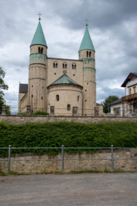 Germany, Saxony-Anhalt, Gernrode, Collegiate Church of St. Cyriakus. In the church there is a crypt dating from the 11th century. It is one of the oldest replicas of the Jerusalem Holy Sepulcher north of the Alps. Germany, Saxony-Anhalt, Gernrode, Collegiate Church of St. Cyriakus. In the church there is a crypt dating from the 11th century. It is one of the oldest replicas of the Jerusalem Holy Sepulcher north of the Alps.