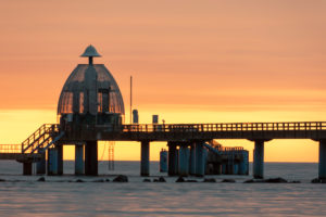 Germany, Mecklenburg-Western Pomerania, Ostseebad Sellin, pier with diving gondola Germany, Mecklenburg-Western Pomerania, Ostseebad Sellin, pier with diving gondola