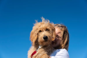 Girl with Dog (Mini Goldendoodle) Girl with Dog (Mini Goldendoodle)