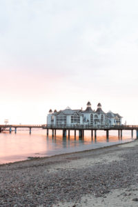 Germany, Mecklenburg-Western Pomerania, Ruegen Island, Ostseebad Sellin, pier at sunrise Germany, Mecklenburg-Western Pomerania, Ruegen Island, Ostseebad Sellin, pier at sunrise