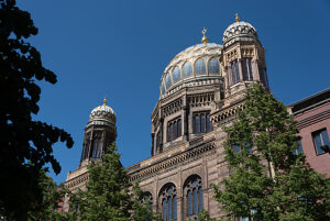 New Synagogue with its striking golden dome, an important landmark of Jewish culture in Germany, Berlin, Germany