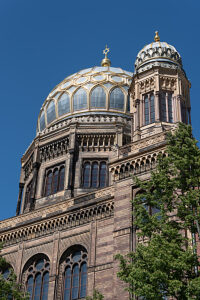 New Synagogue with its striking golden dome, an important landmark of Jewish culture in Germany, Berlin, Germany