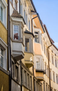 Bolzano, Laubengasse, facades Bolzano, Laubengasse, facades