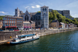 Belgien, Huy, panorama on the Meuse Belgien, Huy, panorama on the Meuse