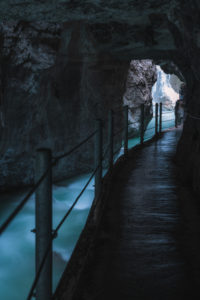 Bright spot in the Partnachklamm Bright spot in the Partnachklamm