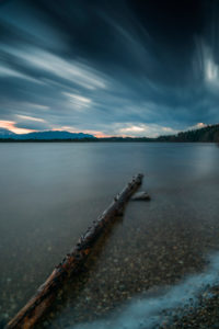 Storm clouds on the lake Storm clouds on the lake