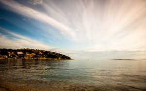 Kroatien, Krk, Strand von Baska, Adria, Blick auf Meer Kroatien, Krk, Strand von Baska, Adria, Blick auf Meer