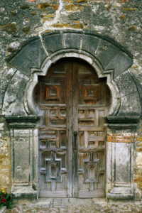 Mission San Jose, San Antonio Missions National Park, Texas. Founded in 1720 by Spanish Franciscan missionaries.