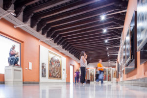 Visitors in the Room II, Renaisance Art, Museum of Fine Arts, Seville, Spain