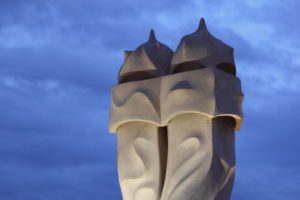 On the roof of La Pedrera On the roof of La Pedrera