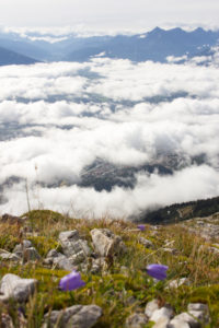 Perspectives from the Hafelekar on the Nordkette above Innsbruck