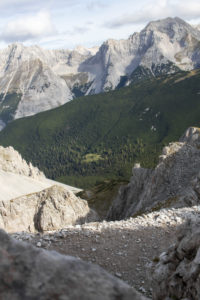 Perspectives from the Hafelekar on the Nordkette above Innsbruck