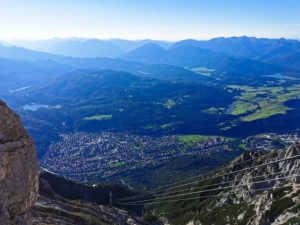 View from the Karwendel to Mittenwald View from the Karwendel to Mittenwald