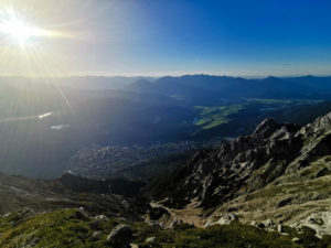 View from the Karwendel to Mittenwald View from the Karwendel to Mittenwald