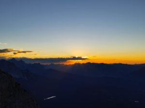 View from the Karwendel to sunset View from the Karwendel to sunset